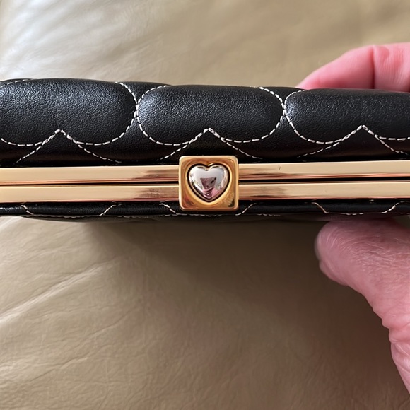 Price Firm!!! NWT! Lovcat Paris Black Leather Bill fold w/ change compartment. - Picture 6 of 13